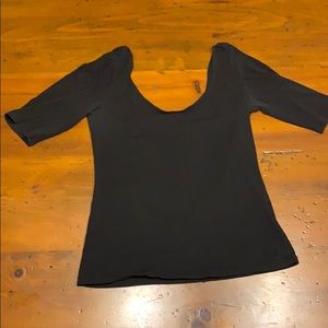 Black scoop neck